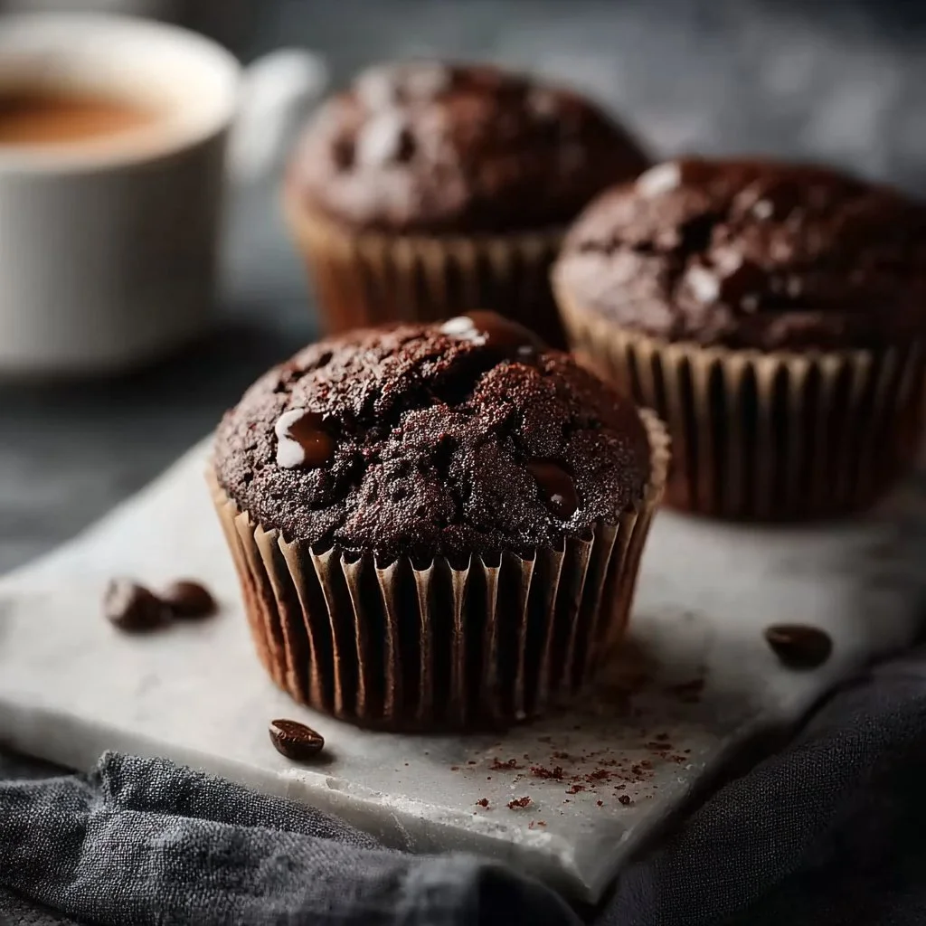 Double Chocolate Espresso Muffins