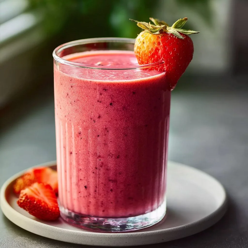 Easy 2-ingredient frozen fruit smoothie for quick and healthy snacking.