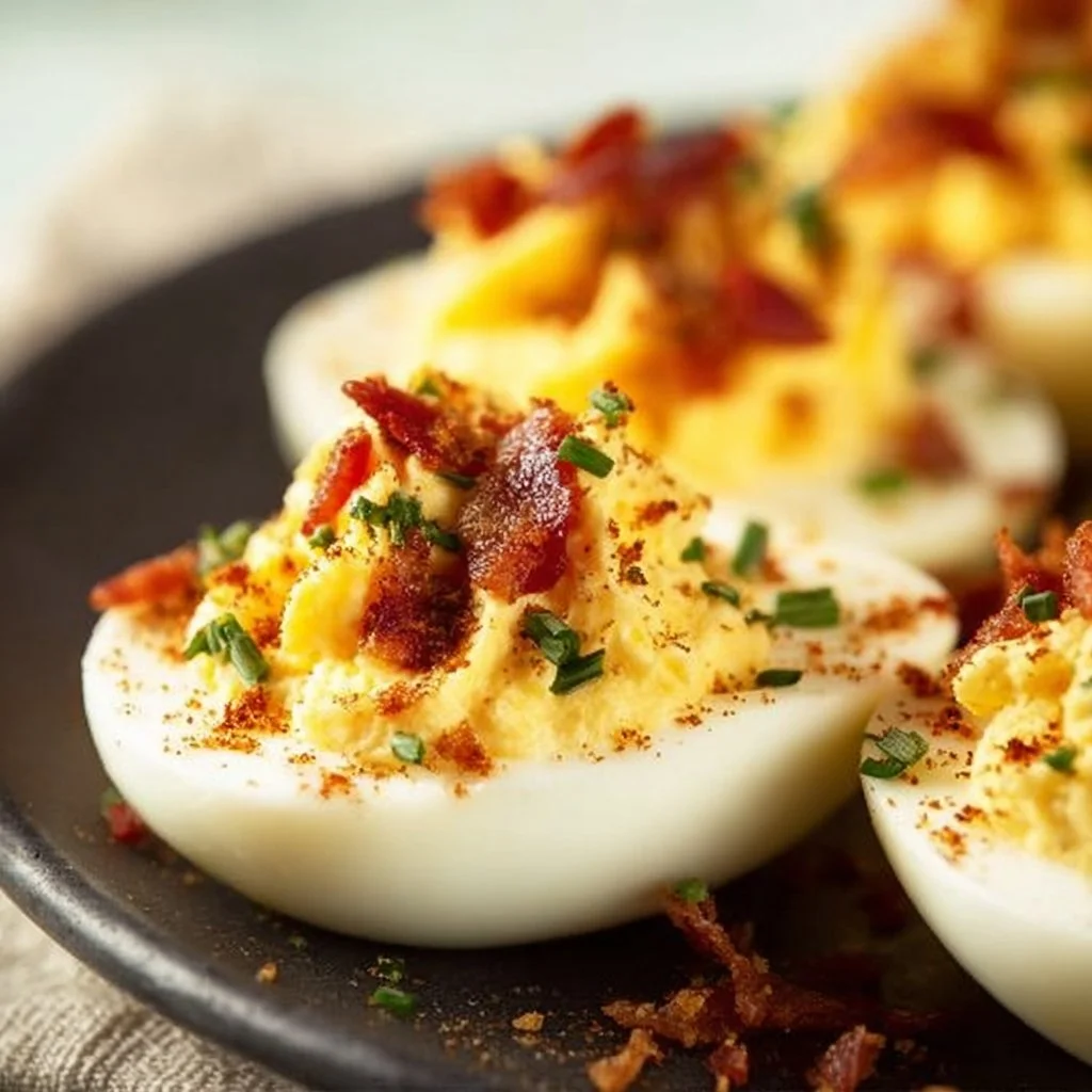 Easy Keto Deviled Eggs with Bacon
