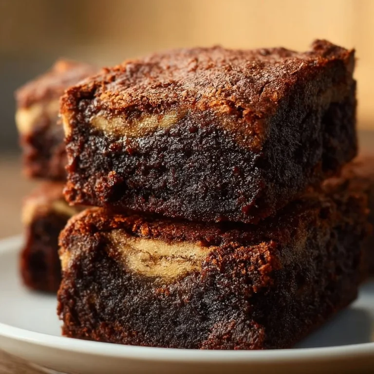 Delicious fudgy banana bread brownies topped with chocolate and walnuts
