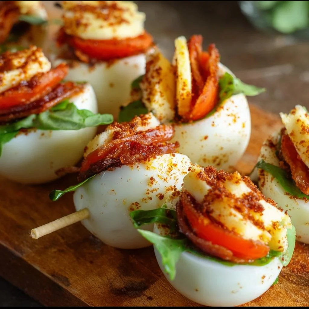 Hard Boiled Egg BLT Bites