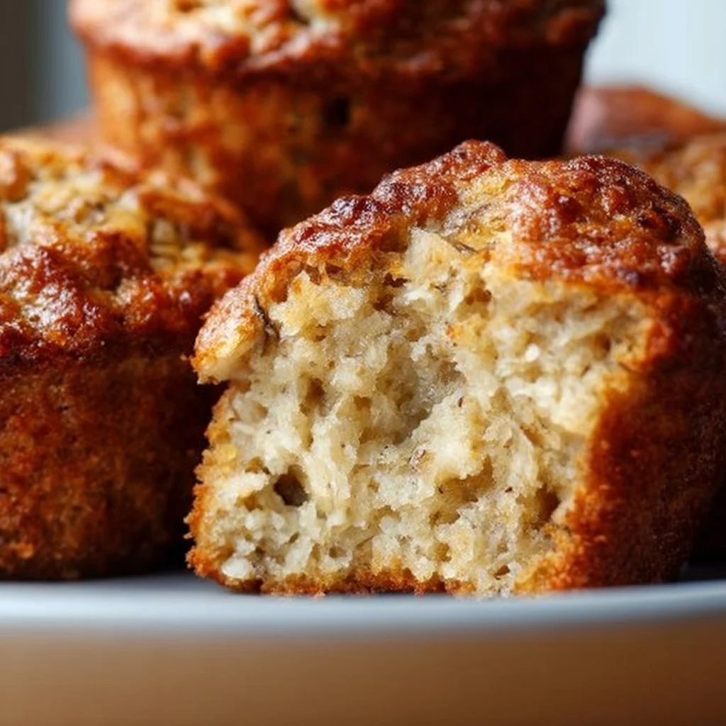 Healthy Greek Yogurt Banana Muffins fresh out of the oven