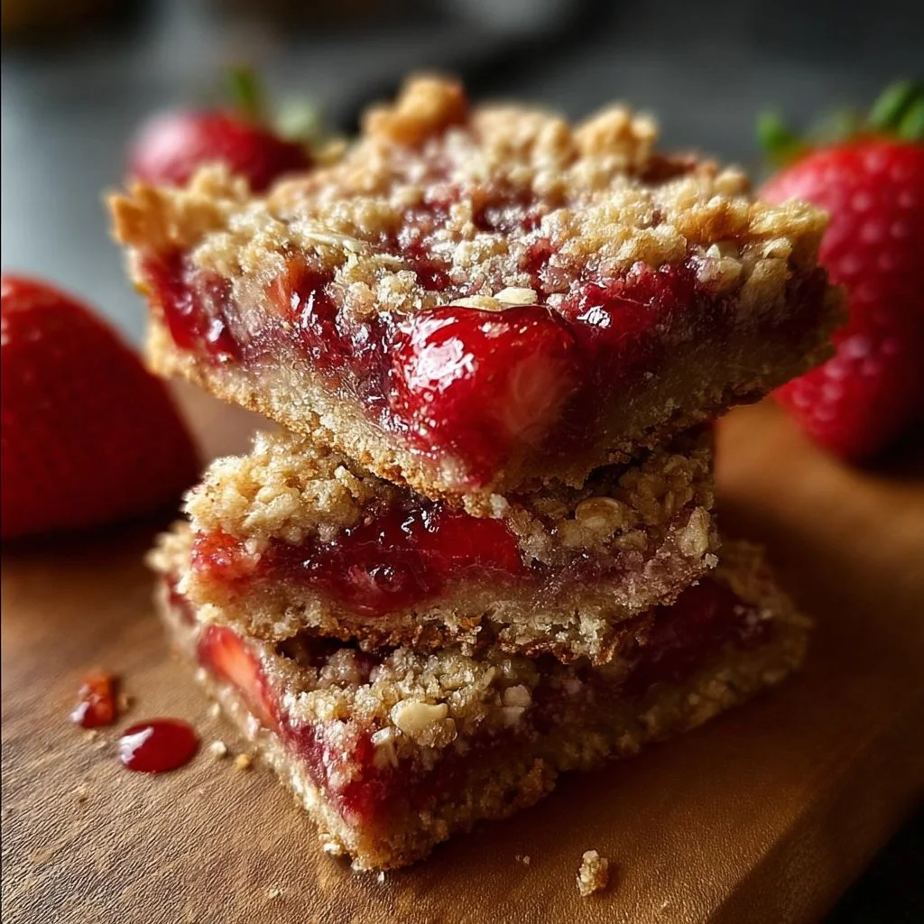 Healthy Strawberry Oatmeal Bars