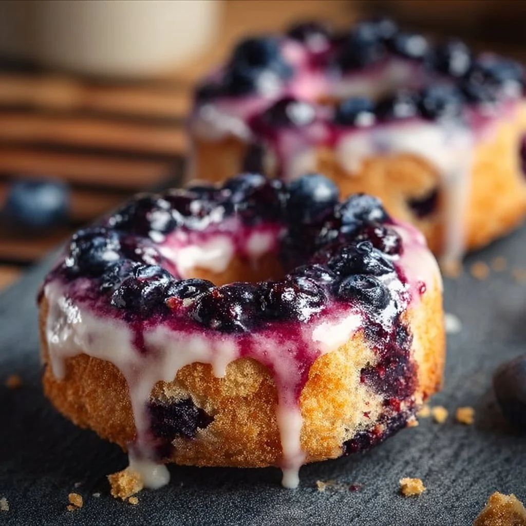 High Protein Blueberry Cake Donuts