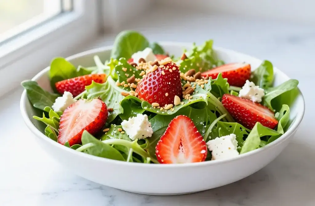 Spring Salad Mix Bowl with Strawberry and Feta: Wow-Worthy Bowl