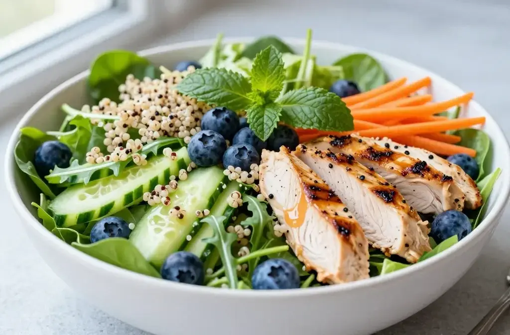 Blueberry Chicken Spring Salad Bowl: Bright and Bold Bites