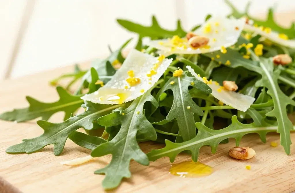 Arugula Spring Salad with Lemon Parmesan: Bright Bite