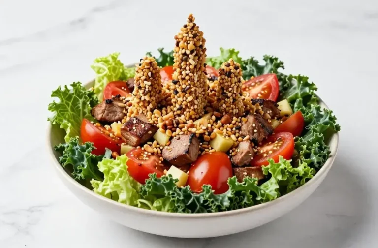 Chopped Salad Bowl with Crunchy Toppings: Party-Ready Greens