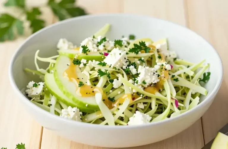 Apple Cabbage Feta Spring Slaw Salad: Crunchy Brightness