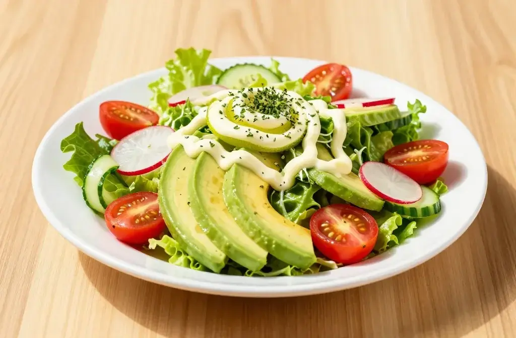 Creamy Avocado Green Salad Bowl: Vibe in a Bowl