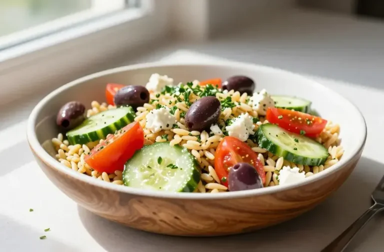 Mediterranean Orzo Spring Salad Bowl: Bright, Easy, Vacation-in-a-Bowl