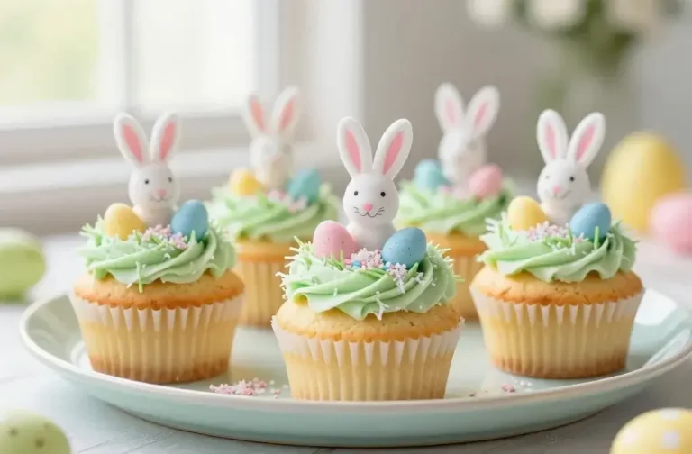 Easter Basket Cupcakes with Coconut Grass: Whimsical Treats