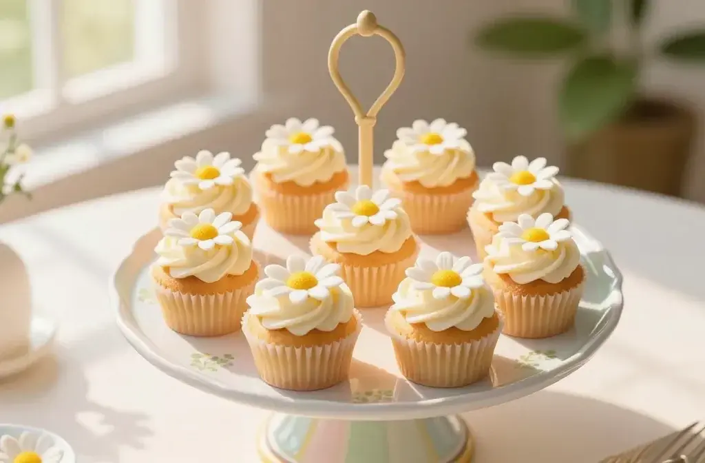 Daisy Mini Cupcakes for Spring Parties: Sunny Treats