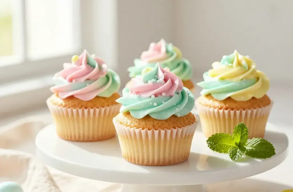 Pastel Ombre Easter Cupcakes: Springtime Delights