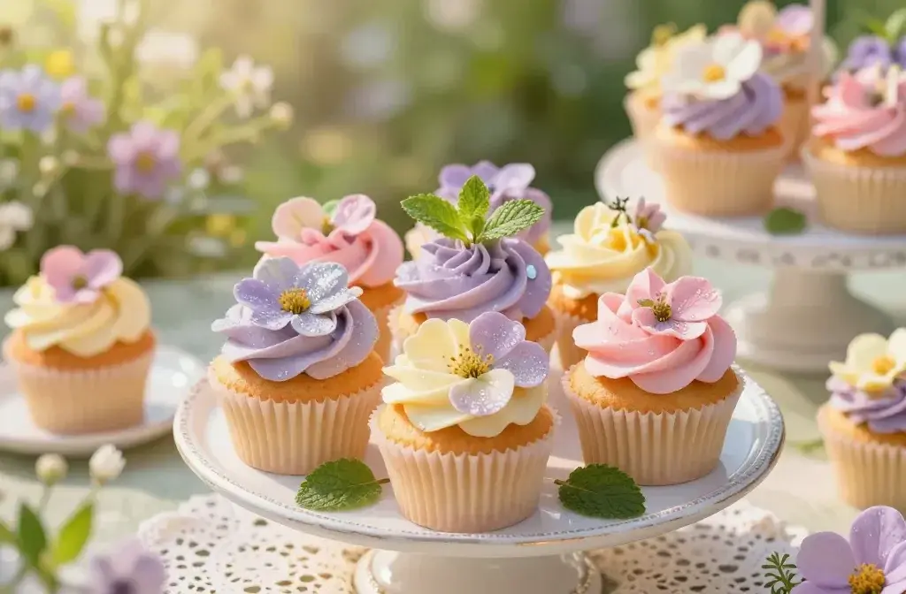 Garden Party Floral Spring Cupcakes: Blooming Delights
