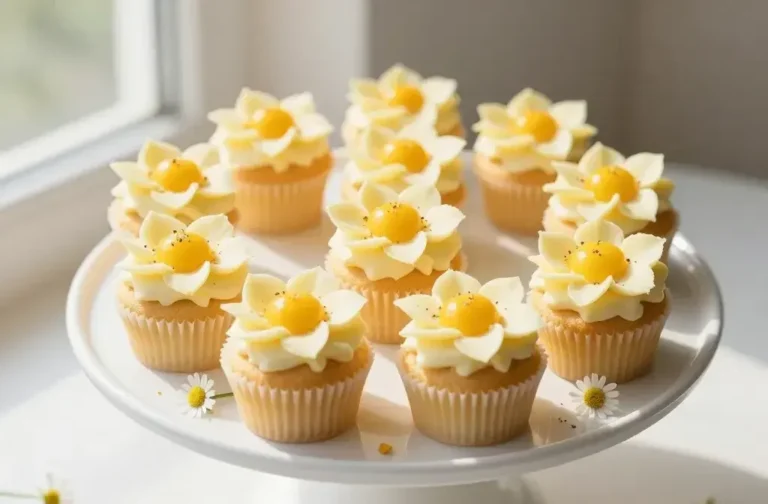 Daisy Spring Cupcakes with Buttercream Petals: Sunshine in Mini Treats