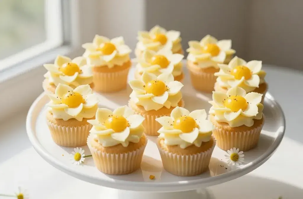 Daisy Spring Cupcakes with Buttercream Petals: Sunshine in Mini Treats