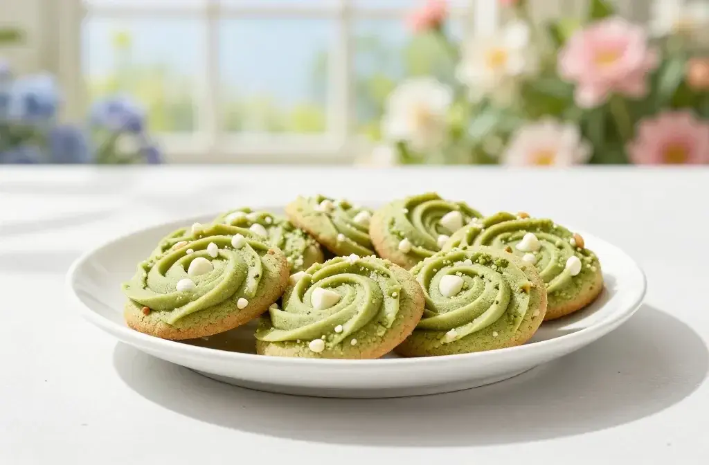Matcha White Chocolate Spring Cookies: Springtime Crunch**