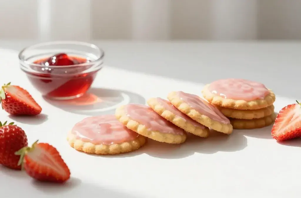 Strawberry Glazed Spring Sugar Cookies: Sunshine Bites