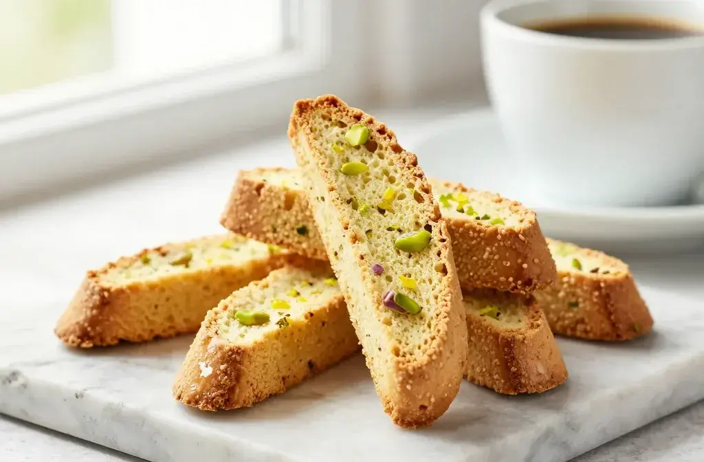 Pistachio Lemon Spring Biscotti Cookies: Bright & Crunchy
