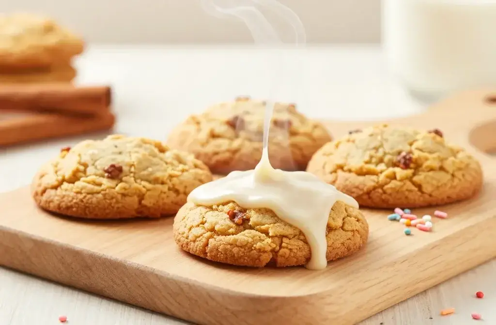 Carrot Cake Mix Spring Cookies with Cream Cheese Drizzle: Cute & Cozy Bite-Sized Delights