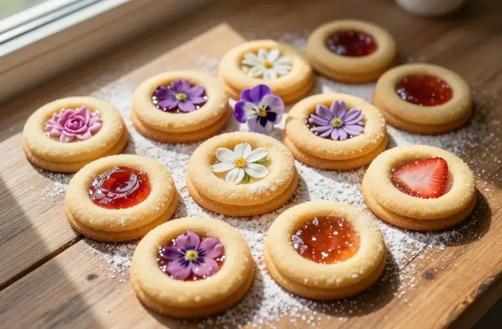 Flower Jam Thumbprint Spring Cookies: Sunshine in a Bite