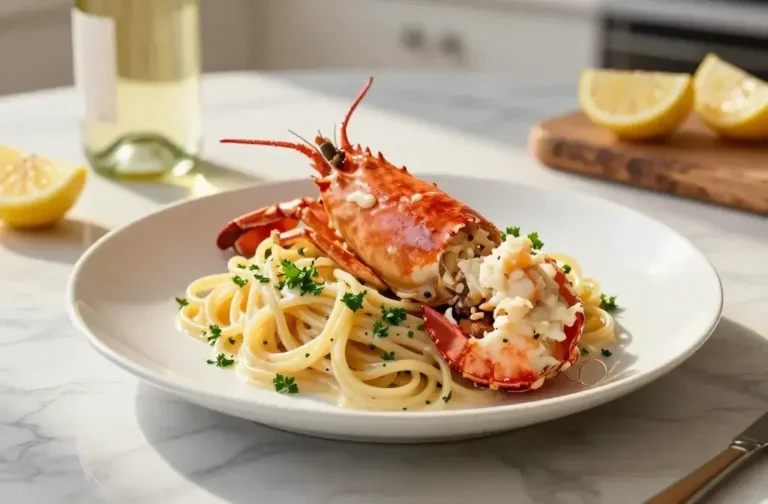 Crab and Lobster Linguine with Parsley: Luxe Weeknight
