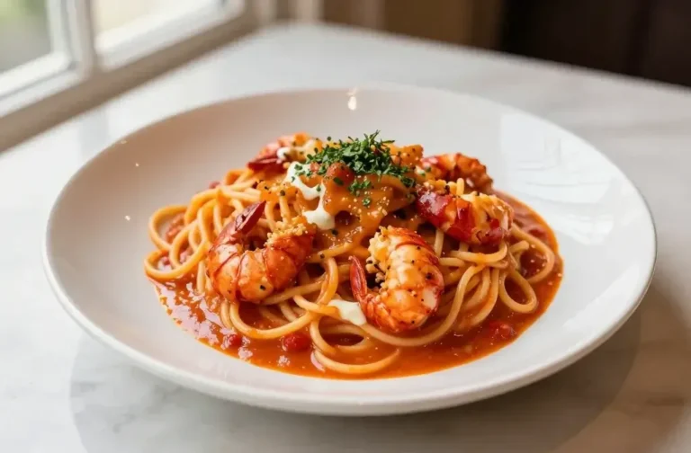 Lobster Spaghetti with Creamy Tomato Vodka Sauce: Restaurant-Style at Home