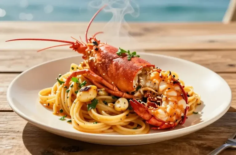 Lobster Pasta with Roasted Garlic and Herbs: a Sunshine-Sational Dinner