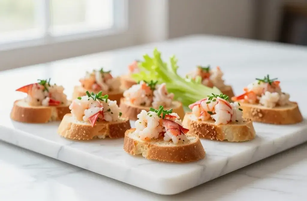 Lobster Roll Bites on Mini Toasts: Party-Perfect Bites