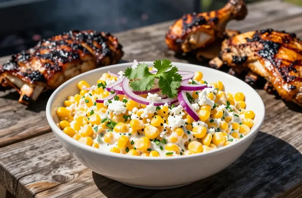 Barbecue Chicken Sides: Creamy Corn Salad That Shines