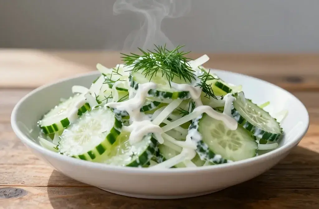 Creamy Cucumber Onion Salad: Summer'S Creamy Crunch Delight