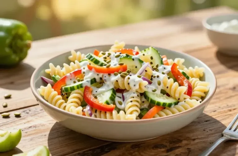 Ranch Pasta Salad with Crunchy Veggies: Easy Picnic Lunches Everyone Will Love
