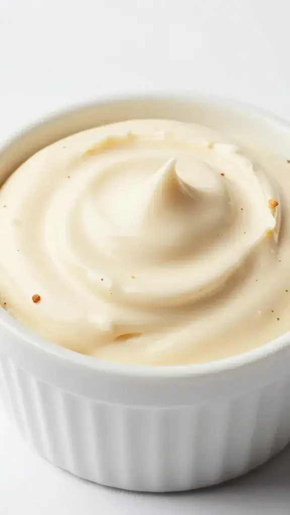 closeup of creamy S’mores Dessert Dip in a small ramekin