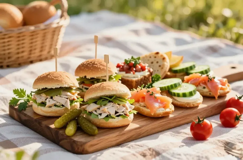 Picnic Food Platter: Mini Sandwiches and Snacks That Wow