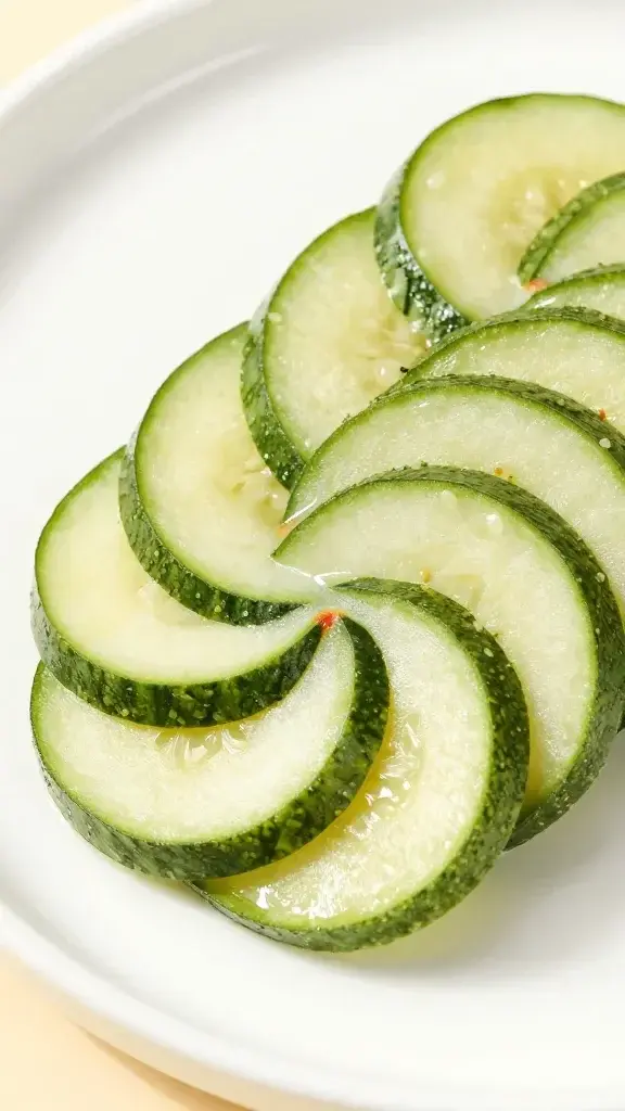 closeup of a single veggie pinwheel sliced disc on a white plate