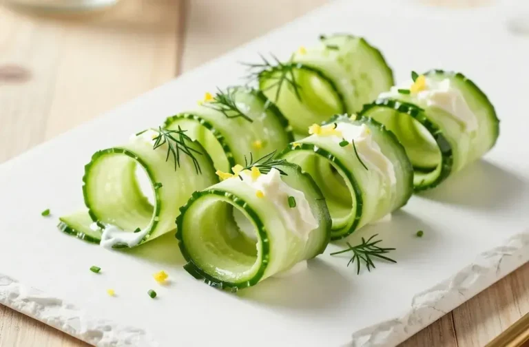 Cream Cheese Cucumber Sandwich Spirals: Summer Snack Chic