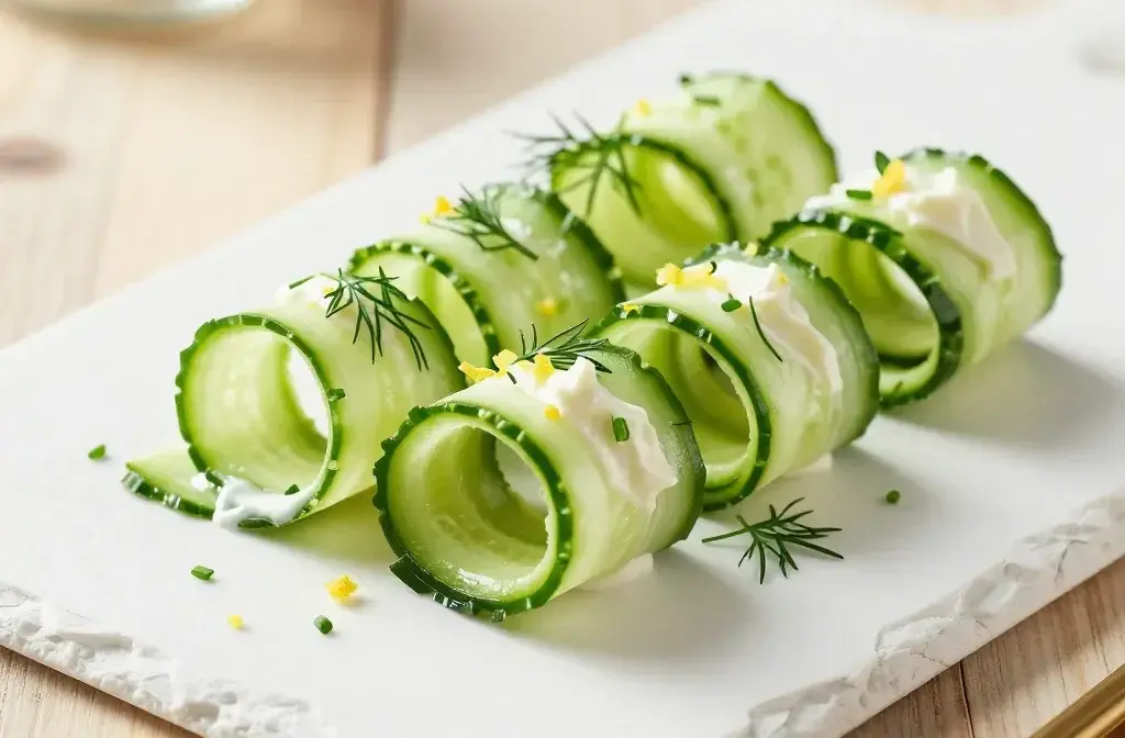 Cream Cheese Cucumber Sandwich Spirals: Summer Snack Chic