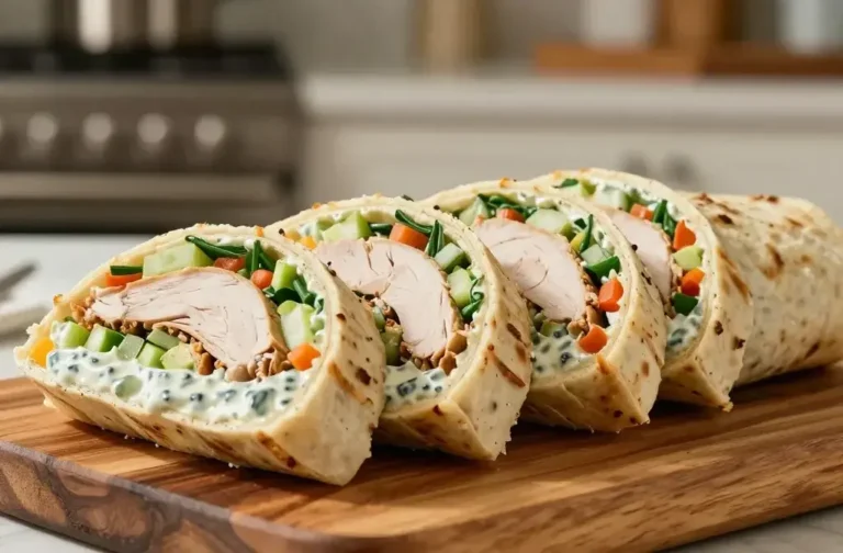 Turkey Ranch Wrap Spirals: Crunchy, Juicy Bite-Sized Delights