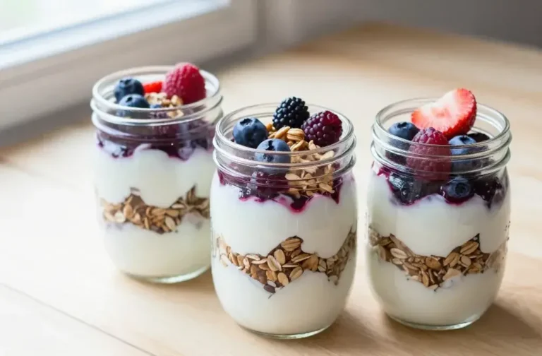 Crunchy Granola Yogurt Parfait Jars: Morning Magic