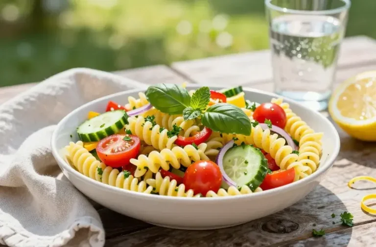 Lemon Herb Vegetarian Pasta Salad: Bright Picnic Favorite