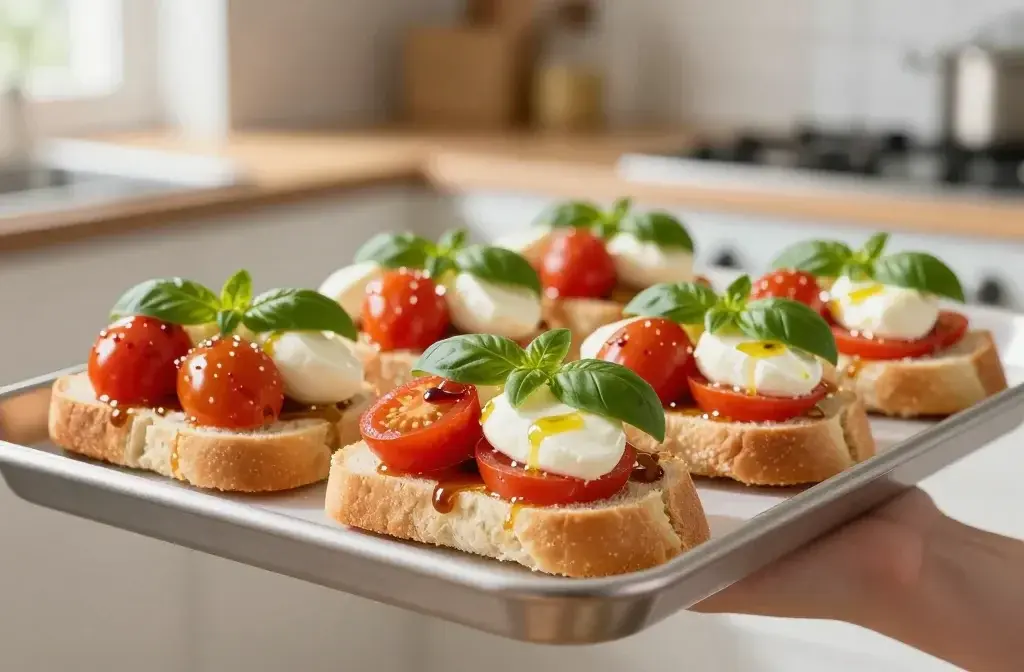Mini Caprese Sandwiches on Soft Rolls: Bite-Size Bliss
