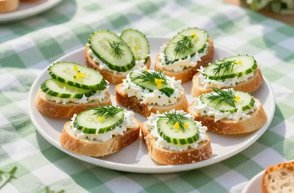 Cucumber Cream Cheese Finger Sandwiches: Picnic Perfection