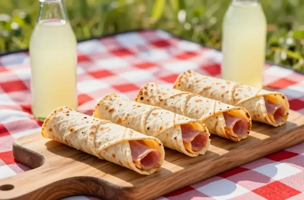 Ham and Cheese Tortilla Pinwheels for a Picnic: Picnic-Perfect Bites