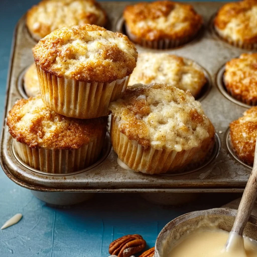 Moist Banana Cream Cheese Muffins