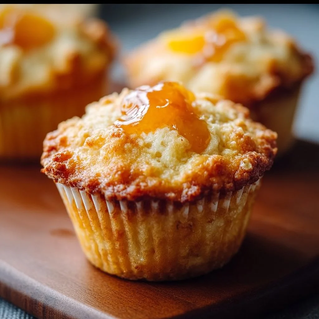 Peach Cottage Cheese Muffins