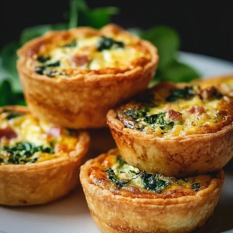 Delicious mini quiche appetizer on a platter for parties