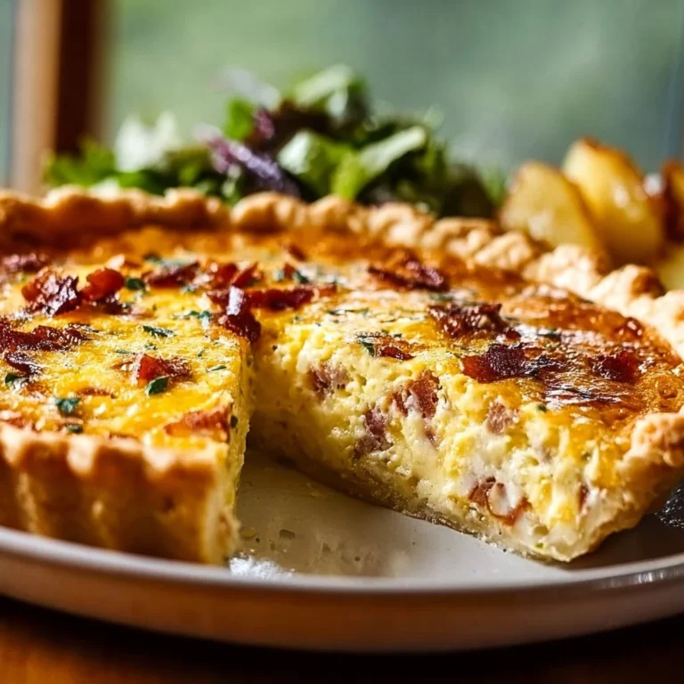 Delicious cowboy quiche dish served as a hearty breakfast option.