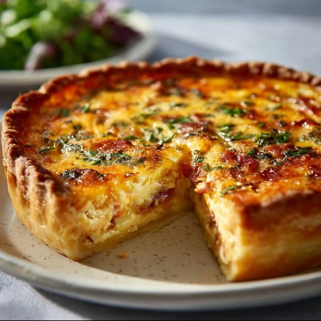Delicious Pioneer Woman Quiche Lorraine recipe with crispy crust and savory filling