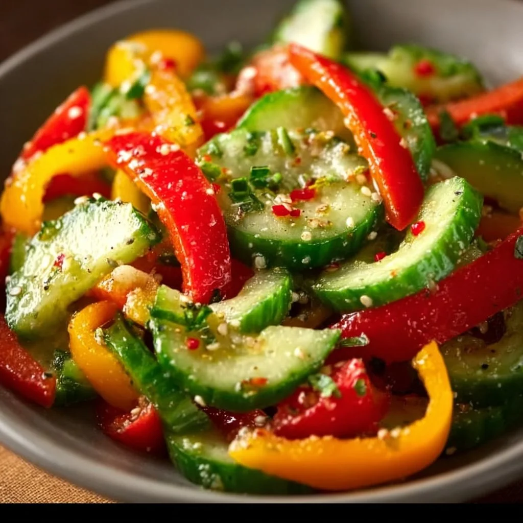 Refreshing Cucumber and Bell Pepper Salad